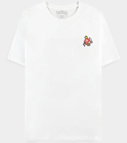 T-Shirt Unisex Tg. M. Pokemon: Magikarp & Gyarados White