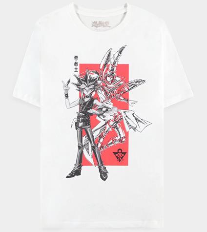 T-Shirt Unisex Tg. 2XL. Yu-Gi-Oh!: Yami Yugi & Dark Magician White
