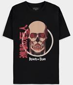 Attack On Titan: Men'S Short Sleeved Black 02 (T-Shirt Unisex Tg. M)
