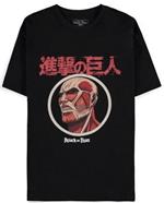 Attack On Titan: Men'S Short Sleeved Black 03 (T-Shirt Unisex Tg. S)