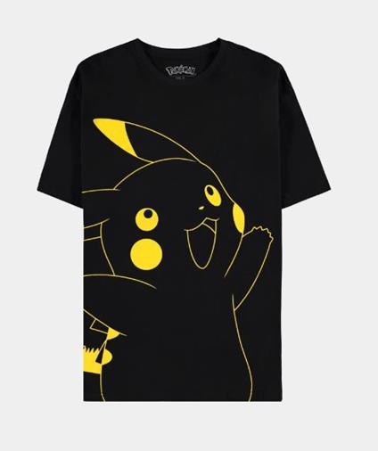 T-Shirt Unisex Tg. L Pokemon: Pikachu Black 02