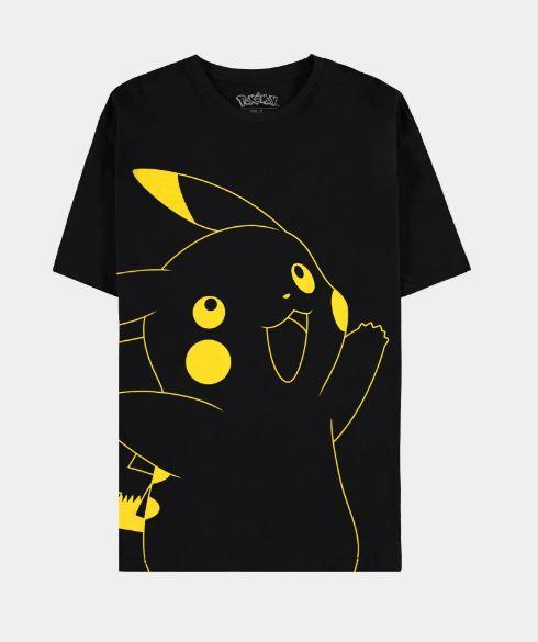 T-Shirt Unisex Tg. L Pokemon: Pikachu Black 02