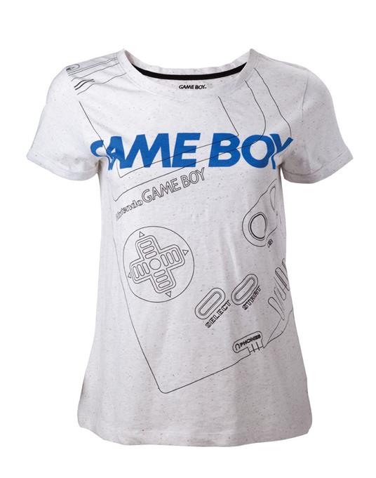 T-Shirt Donna Tg.XS Nintendo. Gameboy Line Grey