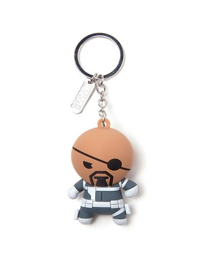 Portachiavi Marvel. Nick Fury Kawaii Rubber 3D Black