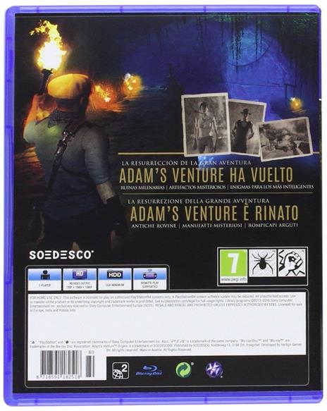 Adam's Venture: Origins, videogioco Basic Inglese - PS4 - 11