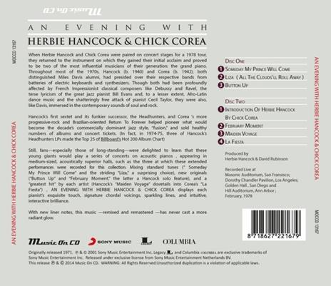 An Evening with. In Concert - CD Audio di Chick Corea,Herbie Hancock - 2