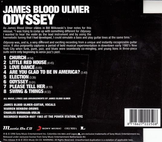 Odyssey - CD Audio di James Blood Ulmer - 2