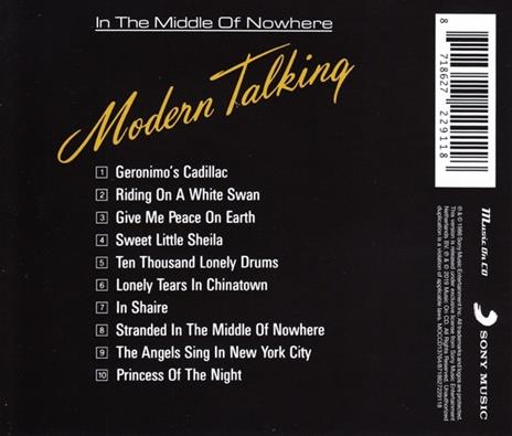 In the Middle of Nowhere - CD Audio di Modern Talking - 2