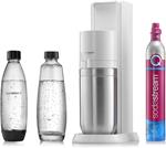 SodaStream 1016812490 Gasatore Duo con Bottiglia di Vetro Bianco Acciaio Inossidabile