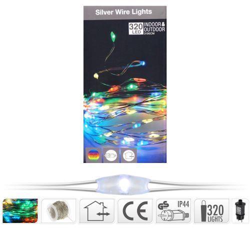 320 Microled Lineari Luci Multicolor Luce Fissa Natale Addobbi Presepi