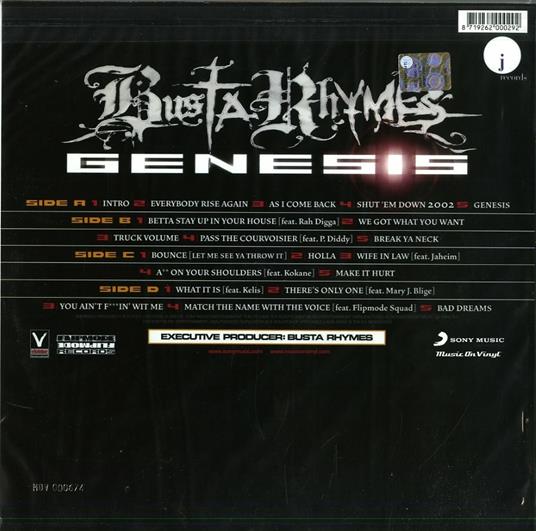 Genesis (180 gr. Transparent Vinyl) - Vinile LP di Busta Rhymes - 2