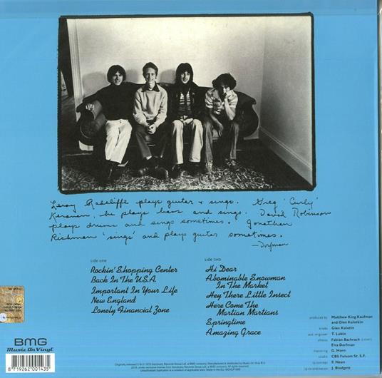 Jonathan Richman & the Modern Lovers - Vinile LP di Jonathan Richman & the Modern Lovers - 2