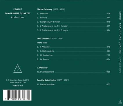 Arabesque - CD Audio di Ebonit Saxophone Quartet