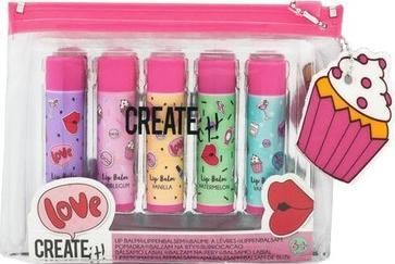 Pack 5 balsamo labbra con bustina,Create It,Eta 6+