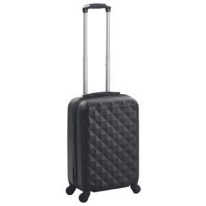 vidaXL Trolley a Custodia Rigida Nero ABS