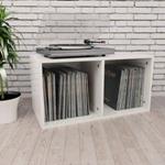 vidaXL Contenitore per Vinili Bianco Lucido 71x34x36 cm in Truciolato