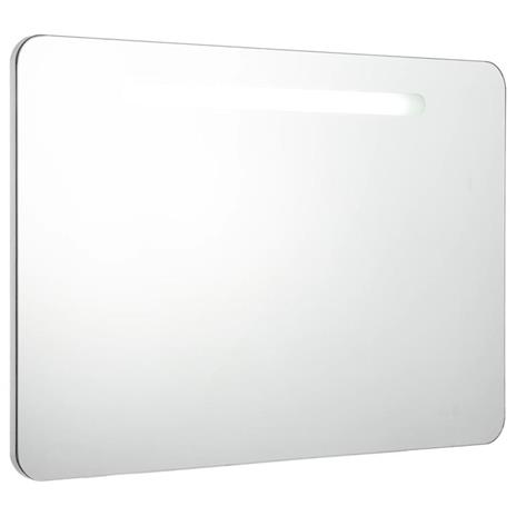 vidaXL Armadietto Bagno con Specchio e LED 80x9,5x55 cm   - 2