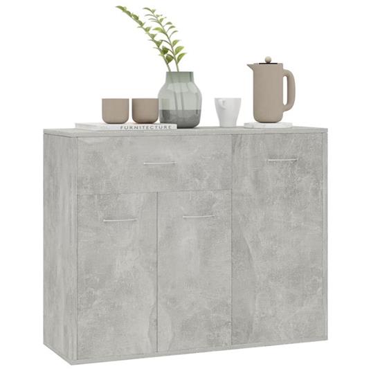 vidaXL Credenza Grigio Cemento 88x30x70 cm in Truciolato vidaXL