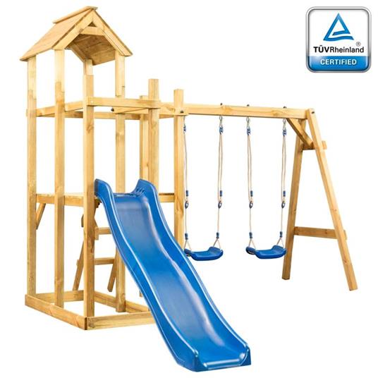 vidaXL Set Gioco da Esterno 285x305x226,5 cm Legno di Pino Impregnato - 2