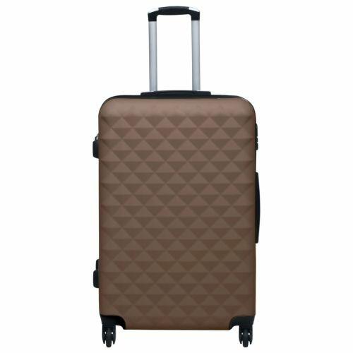 vidaxl Set Valigie Trolley A Custodia Rigida 2 Pz Marrone In Abs - 2