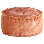 vidaXL Pouf Rotondo in Velluto 40x20 cm Ruggine
