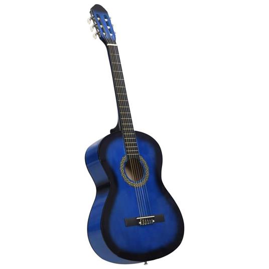 vidaXL Chitarra Classica per Principianti Blu 4/4 39"" in Tiglio