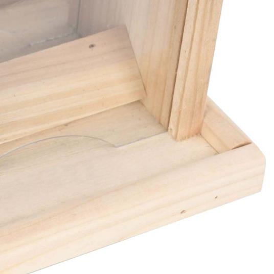 vidaXL Mangiatoie per Uccelli 4 pz in Legno di Abete - 7