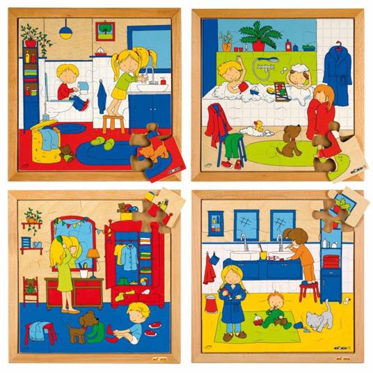 Puzzle Igiene E Cura Personale - Set 4 Pz.