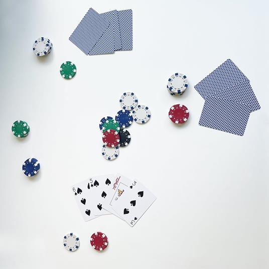 Goliath - CASSETTA DA POKER : SET 300 CHIPS - Cassetta in alluminio completa di gioco di carte, 300 fiches da poker e 5 dadi - 6