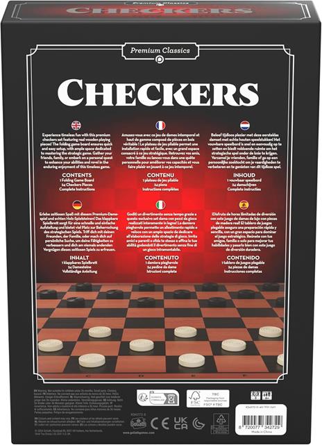 Goliath Dama Checkers – Gioco Da Tavolo Classico 6+ per Bambini e Famiglie - 4
