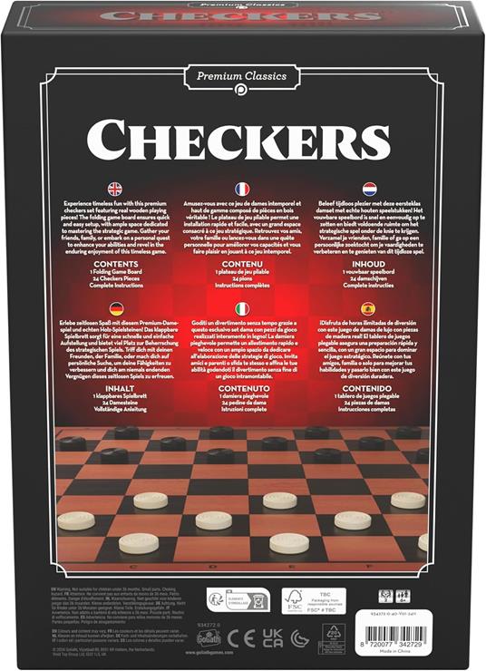 Goliath Dama Checkers – Gioco Da Tavolo Classico 6+ per Bambini e Famiglie - 4