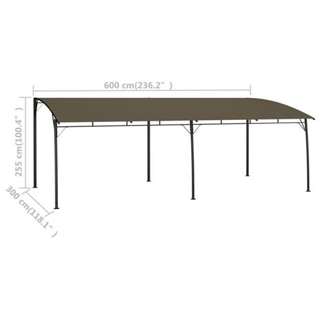 vidaXL Tenda Parasole da Giardino 6x3x2,55 m Talpa - 6