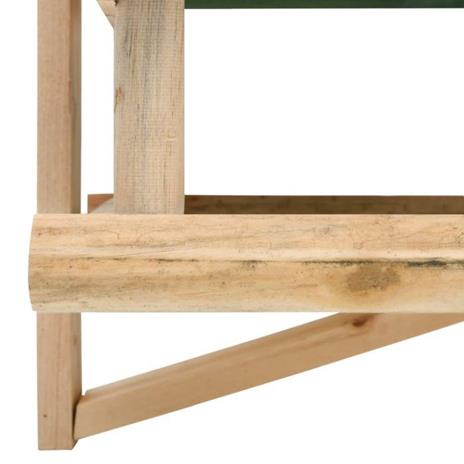 vidaXL Mangiatoia per Uccelli in Legno Massello 35x29,5x21cm - 3