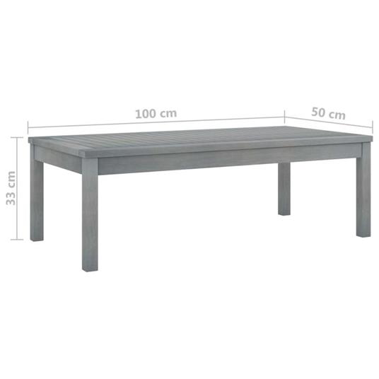 vidaXL Set Divani da Giardino 3 pz con Cuscini in Legno Acacia Grigio - 6