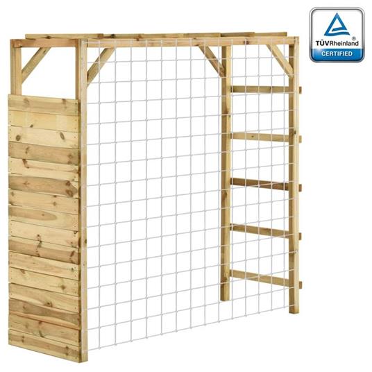 vidaXL Struttura di Arrampicata con Goal 170x60x170cm Pino Impregnato
