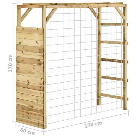 vidaXL Struttura di Arrampicata con Goal 170x60x170cm Pino Impregnato - 3