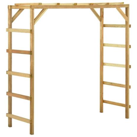 vidaXL Struttura per Arrampicata 170x60x170 cm Legno Massello di Pino