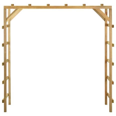 vidaXL Struttura per Arrampicata 170x60x170 cm Legno Massello di Pino - 2
