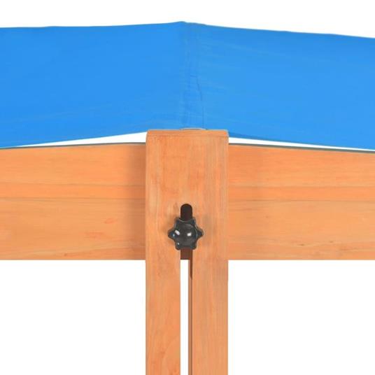 vidaXL Casetta dei Giochi con Sabbiera Legno Blu UV50 Gazebo Gioco all'Aperto 