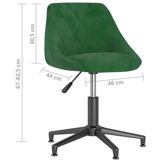 vidaXL Sedie da Pranzo Girevoli 2 pz Verde Scuro in Velluto - vidaXL - Casa  e Cucina | IBS