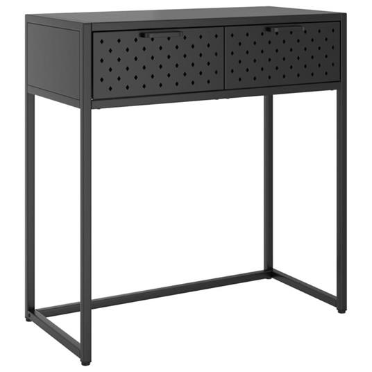 vidaXL Tavolo Consolle Antracite 72x35x75 cm in Acciaio - 3