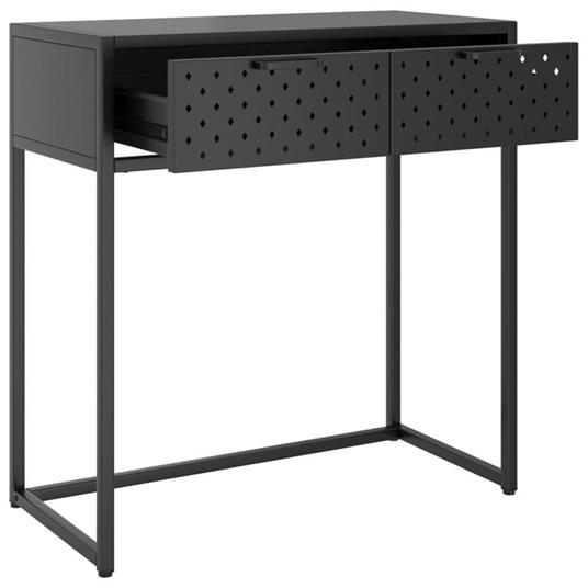 vidaXL Tavolo Consolle Antracite 72x35x75 cm in Acciaio - 4