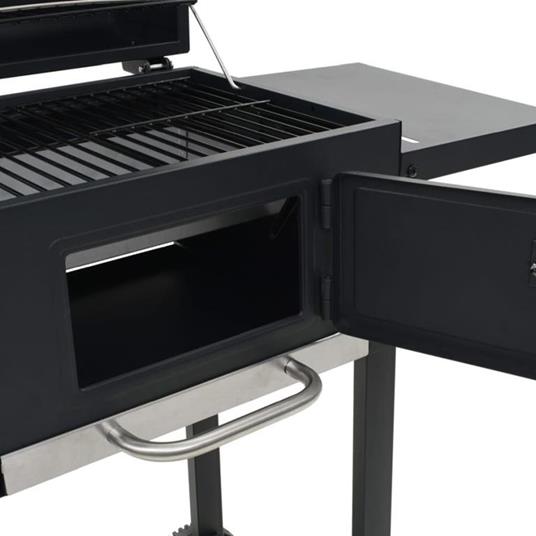 vidaXL Forno per Pizza e Barbecue 3-in-1 Nero - 6