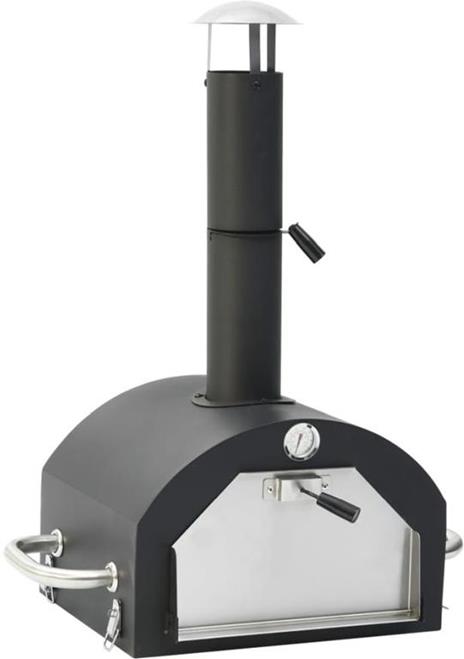 vidaXL Forno per Pizza e Barbecue 3-in-1 Nero - 8