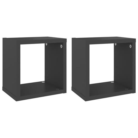 vidaXL Mensole Parete a Cubo 2 pz Bianco 22x15x22 cm 