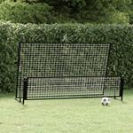 vidaXL Porta da Calcio a Rimbalzo 2 in 1 202x104x120 cm in Acciaio