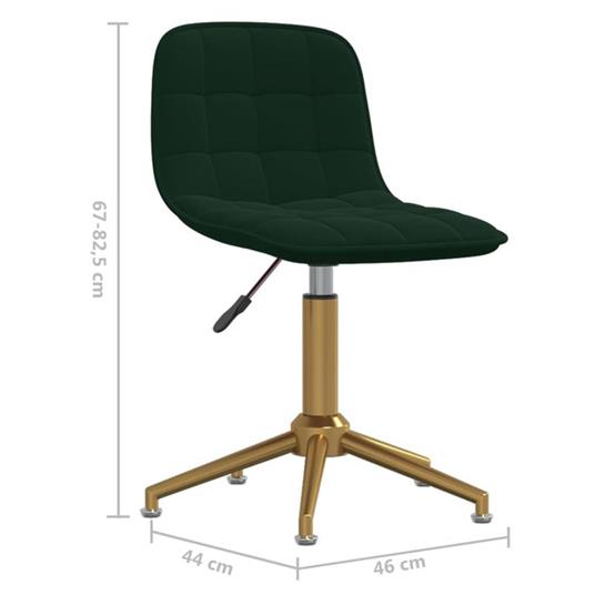 vidaXL Sedia da Ufficio Girevole Verde Scuro in Velluto - vidaXL - Casa e  Cucina | IBS