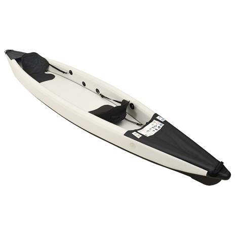 vidaXL Kayak Gonfiabile Nero 424x81x31 cm in Poliestere - 2