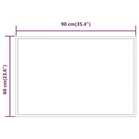 vidaXL Specchio da Bagno con Luci LED 90x60 cm - 5