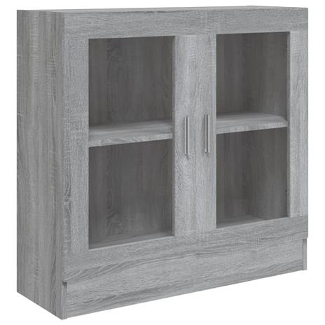 vidaXL Mobile Vetrina Grigio Sonoma 82,5x30,5x80 cm Legno Multistrato - 3